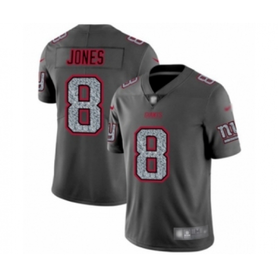 Men's New York Giants 8 Daniel Jones Limited Gray Static Fashion Football Jersey