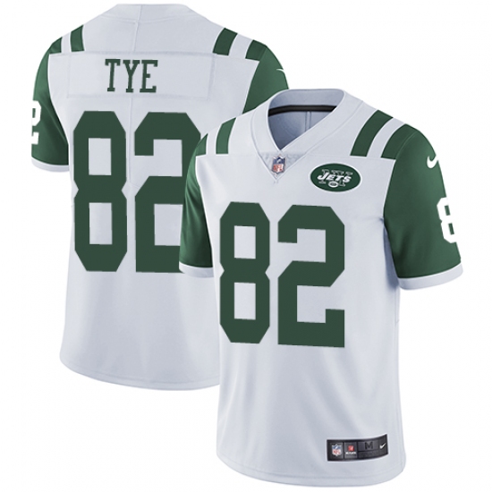 Men's Nike New York Jets 82 Will Tye White Vapor Untouchable Limited Player NFL Jersey