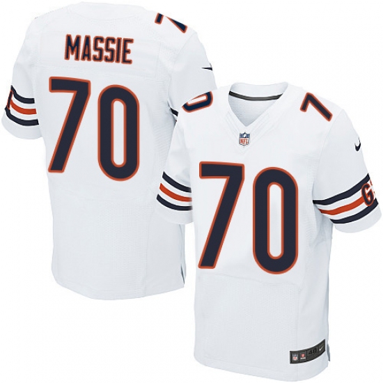 Men's Nike Chicago Bears 70 Bobby Massie Elite White NFL Jersey