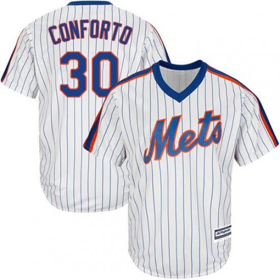 Youth Majestic New York Mets 30 Michael Conforto Authentic White Alternate Cool Base MLB Jersey
