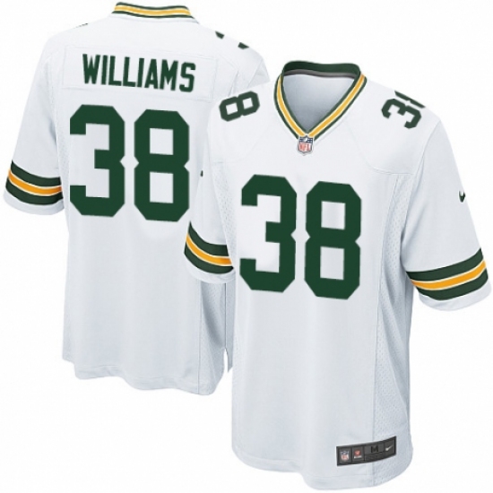 Men's Nike Green Bay Packers 38 Tramon Williams Game White NFL Jersey