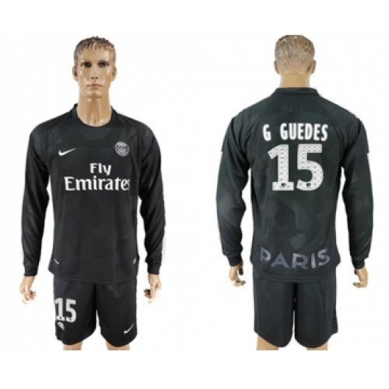 Paris Saint-Germain 15 G Guedes Sec Away Long Sleeves Soccer Club Jersey