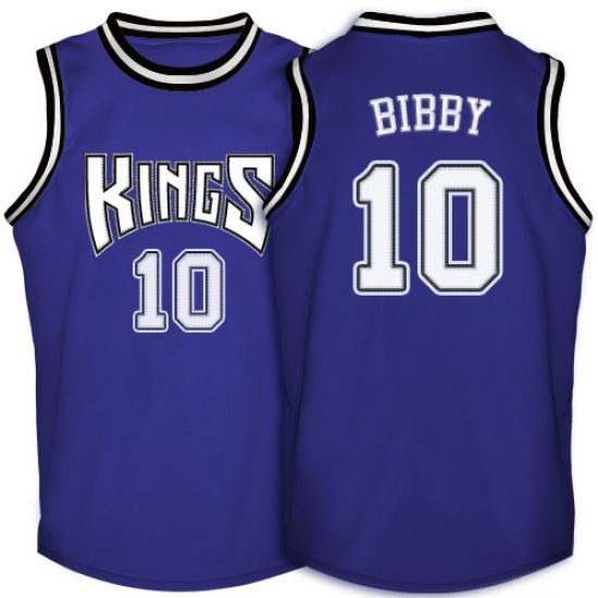 Men's Adidas Sacramento Kings 10 Mike Bibby Authentic Purple Throwback NBA Jersey