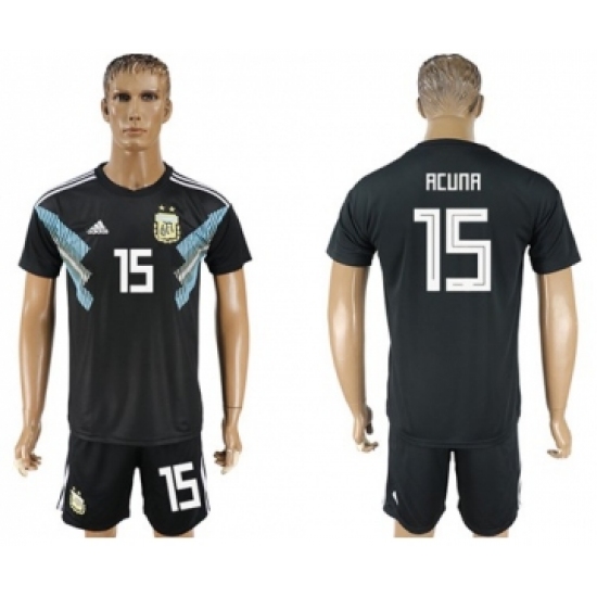 Argentina 15 Acuna Away Soccer Country Jersey