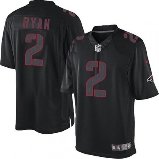 Men's Nike Atlanta Falcons 2 Matt Ryan Limited Black Impact NFL Jersey