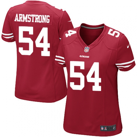 Women's Nike San Francisco 49ers 54 Ray-Ray Armstrong Game Red Team Color NFL Jersey