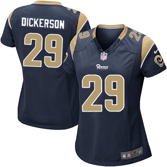 Women's Nike Los Angeles Rams 29 Eric Dickerson Game Navy Blue Team Color NFL Jersey