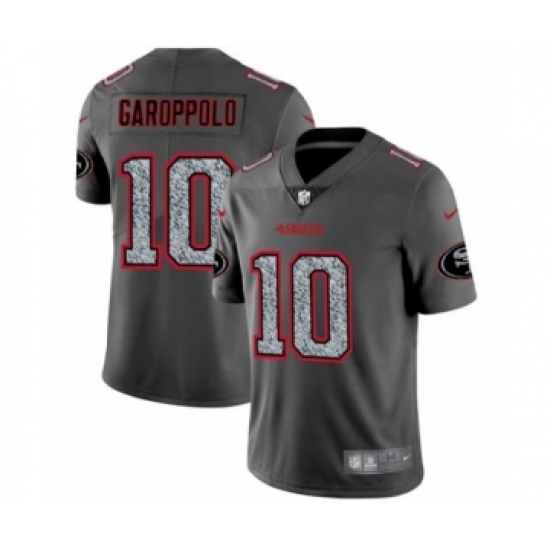 Men's San Francisco 49ers 10 Jimmy Garoppolo Limited Gray Static Fashion Limited Football Jersey