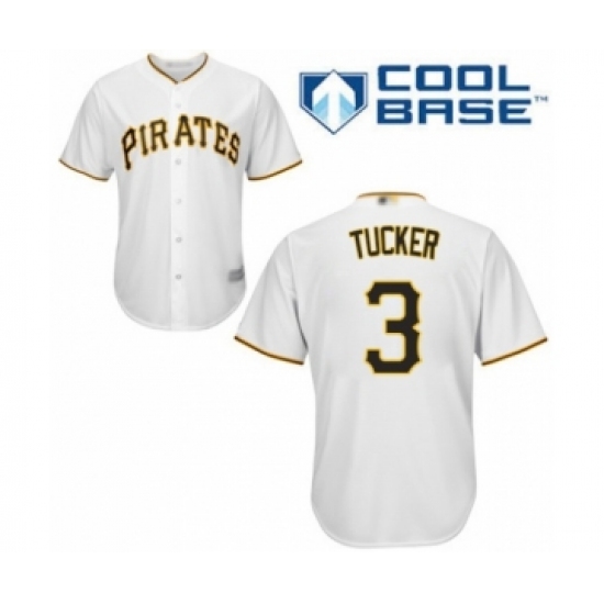 Youth Pittsburgh Pirates 3 Cole Tucker Authentic White Home Cool Base Baseball Player Jersey