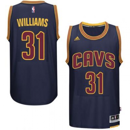 Men's Cleveland Cavaliers 31 Deron Williams adidas Navy Player Swingman CavFanatic Jersey
