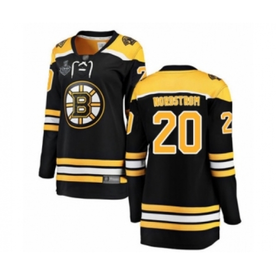 Women's Boston Bruins 20 Joakim Nordstrom Authentic Black Home Fanatics Branded Breakaway 2019 Stanley Cup Final Bound Hockey Jersey