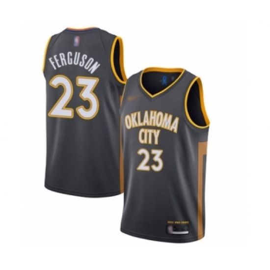 Men's Oklahoma City Thunder 23 Terrance Ferguson Swingman Charcoal Basketball Jersey - 2019 20 City Edition