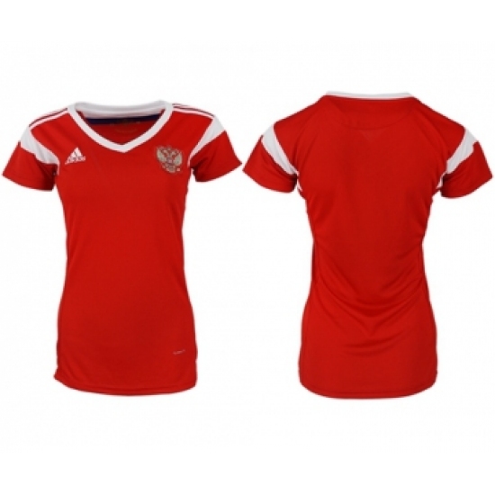 Women's Russia Blank Home Soccer Country Jersey