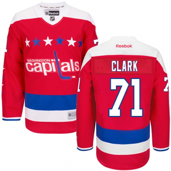 Youth Reebok Washington Capitals 71 Kody Clark Authentic Red Third NHL Jersey