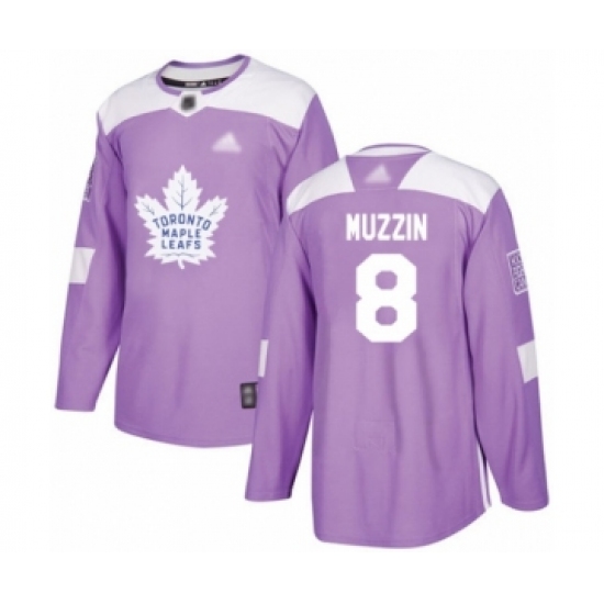 Youth Toronto Maple Leafs 8 Jake Muzzin Authentic Purple Fights Cancer Practice Hockey Jersey