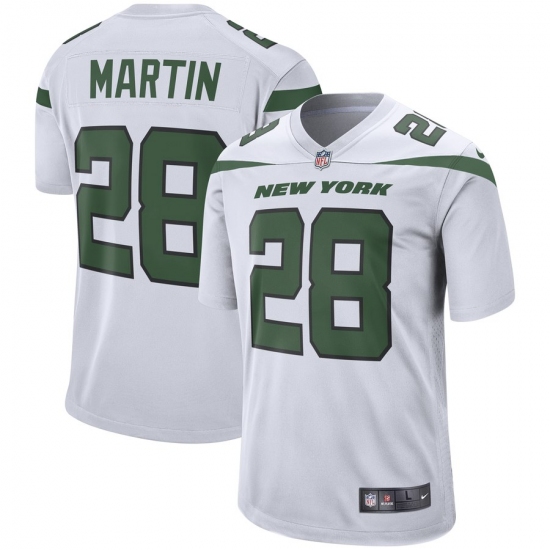 Men's New York Jets 28 Curtis MartinNike Retired Player Game Jersey - White