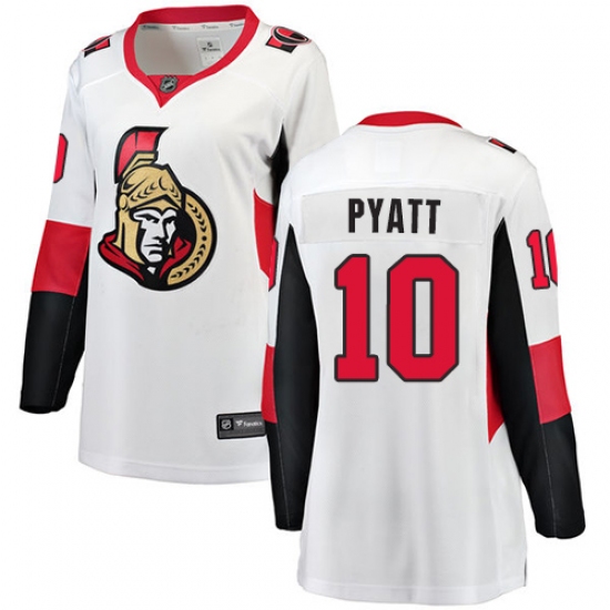 Women's Ottawa Senators 10 Tom Pyatt Fanatics Branded White Away Breakaway NHL Jersey