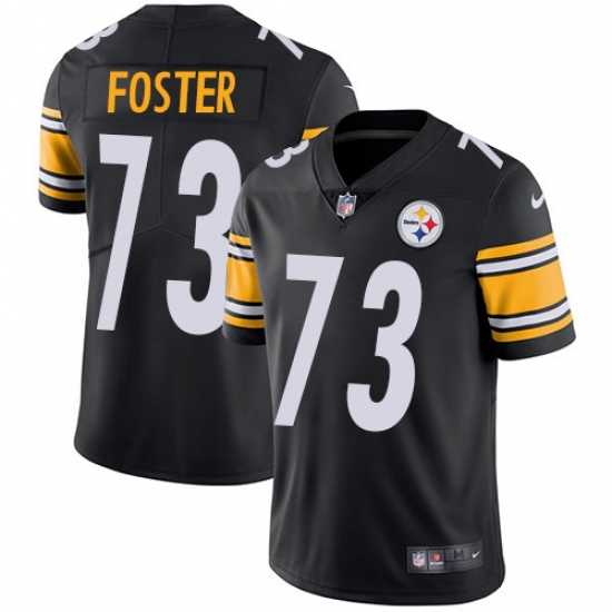 Youth Nike Pittsburgh Steelers 73 Ramon Foster Black Team Color Vapor Untouchable Limited Player NFL Jersey