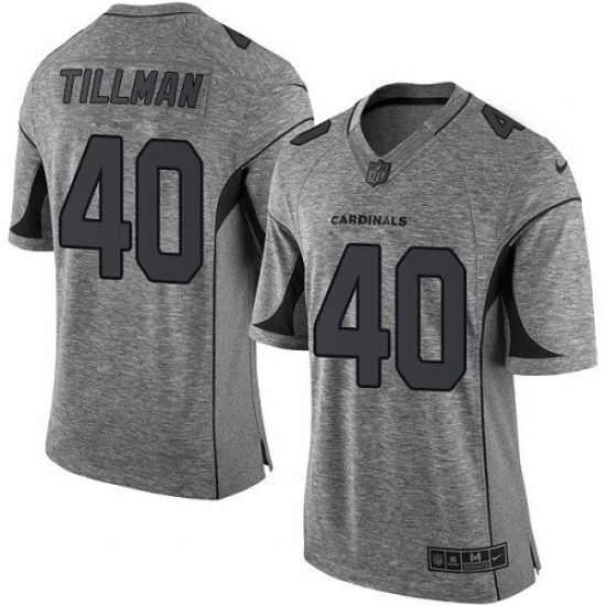 Men's Nike Arizona Cardinals 40 Pat Tillman Limited Gray Gridiron NFL Jersey