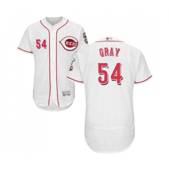 Men's Cincinnati Reds 54 Sonny Gray White Home Flex Base Authentic Collection Baseball Jersey