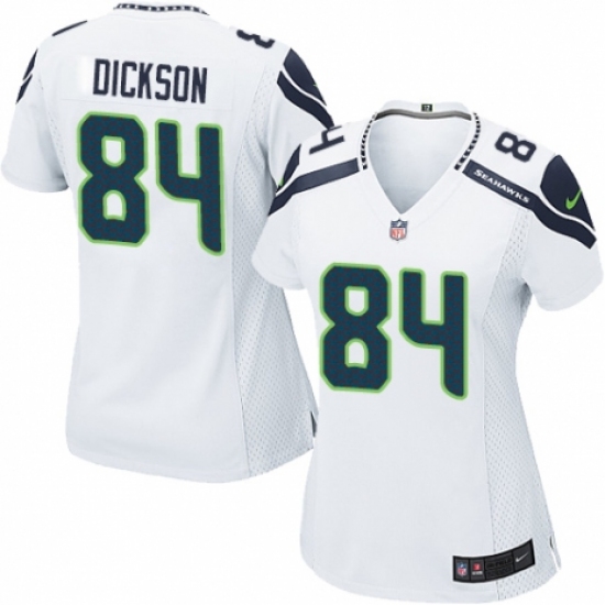 Women's Nike Seattle Seahawks 84 Ed Dickson Game White NFL Jersey