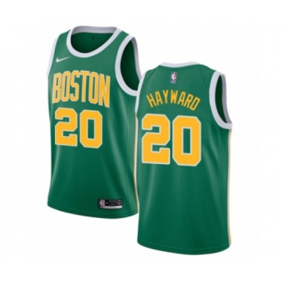 Men's Nike Boston Celtics 20 Gordon Hayward Green Swingman Jersey - Earned Edition