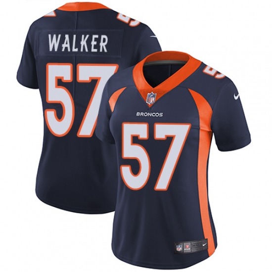 Women's Nike Denver Broncos 57 Demarcus Walker Navy Blue Alternate Vapor Untouchable Limited Player NFL Jersey