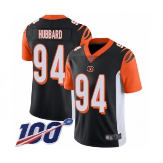 Men's Cincinnati Bengals 94 Sam Hubbard Black Team Color Vapor Untouchable Limited Player 100th Season Football Jersey