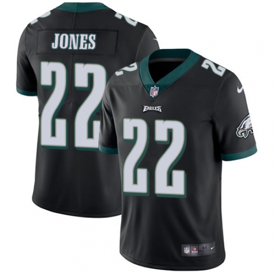 Youth Nike Philadelphia Eagles 22 Sidney Jones Black Alternate Vapor Untouchable Limited Player NFL Jersey