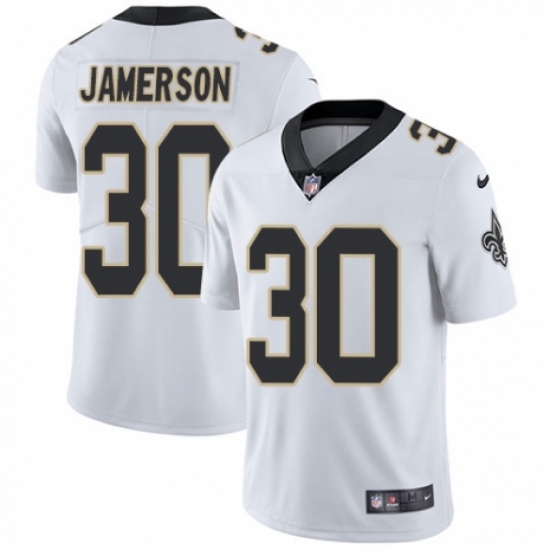 Men's Nike New Orleans Saints 30 Natrell Jamerson White Vapor Untouchable Limited Player NFL Jersey