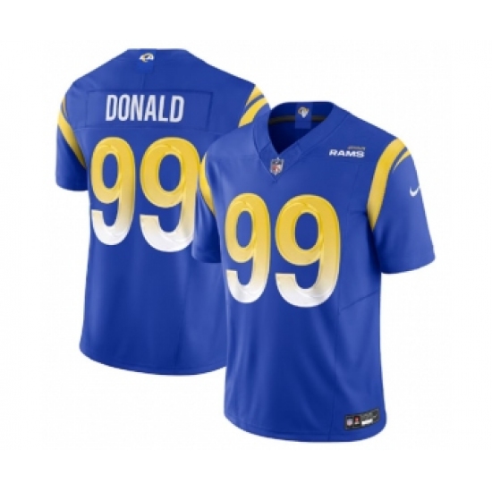 Men's Nike Los Angeles Rams 99 Aaron Donald Royal 2023 F.U.S.E. Vapor Untouchable Limited Stitched Jersey