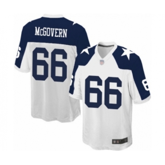 Men's Dallas Cowboys 66 Connor McGovern Game White Throwback Alternate Football Jersey