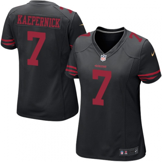 Women's Nike San Francisco 49ers 7 Colin Kaepernick Game Black NFL Jersey