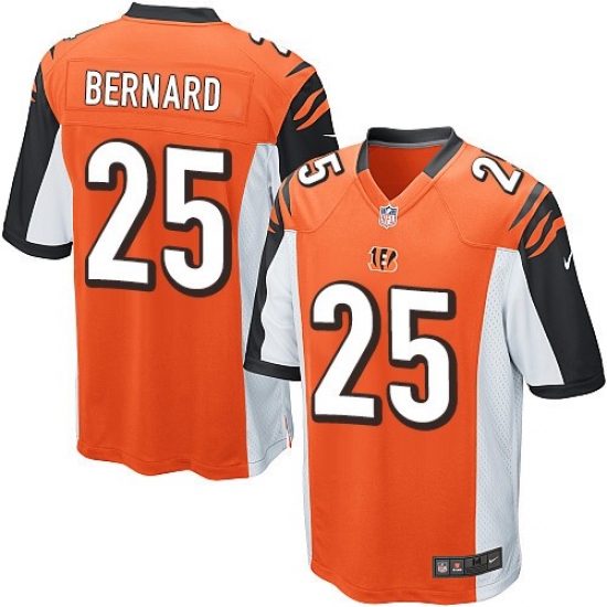 Men's Nike Cincinnati Bengals 25 Giovani Bernard Game Orange Alternate NFL Jersey