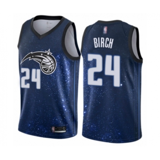 Men's Orlando Magic 24 Khem Birch Authentic Blue Basketball Jersey - City Edition