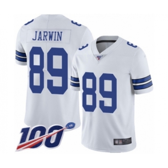 Men's Dallas Cowboys 89 Blake Jarwin White Vapor Untouchable Limited Player 100th Season Football Jersey