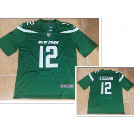 Men's New York Jets 12 Aaron Rodgers Green 2023 Vapor Untouchable Stitched Nike Limited Jersey