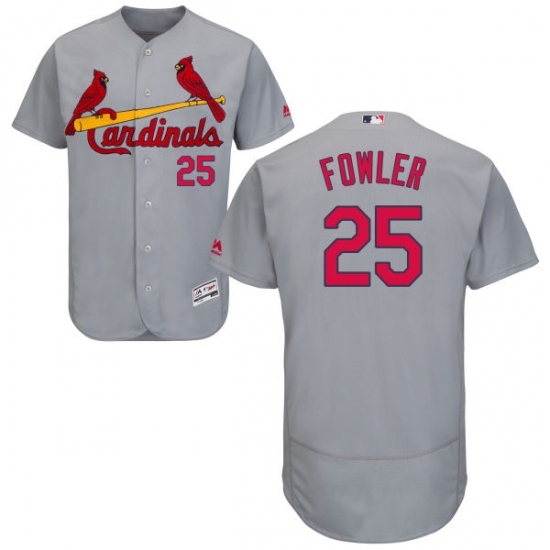 Men's Majestic St. Louis Cardinals 25 Dexter Fowler Grey Flexbase Authentic Collection MLB Jersey