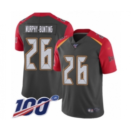 Youth Tampa Bay Buccaneers 26 Sean Murphy-Bunting Limited Gray Inverted Legend 100th Season Football Jersey