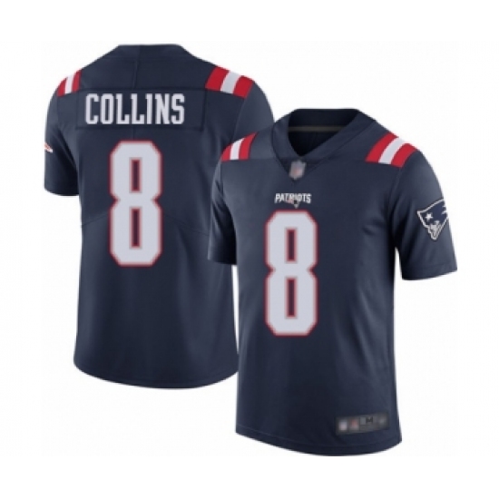 Youth New England Patriots 8 Jamie Collins Limited Navy Blue Rush Vapor Untouchable Football Jersey