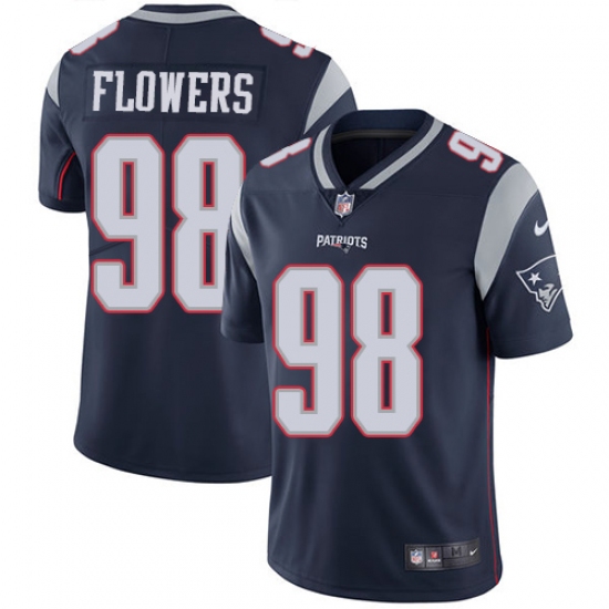 Youth Nike New England Patriots 98 Trey Flowers Navy Blue Team Color Vapor Untouchable Limited Player NFL Jersey