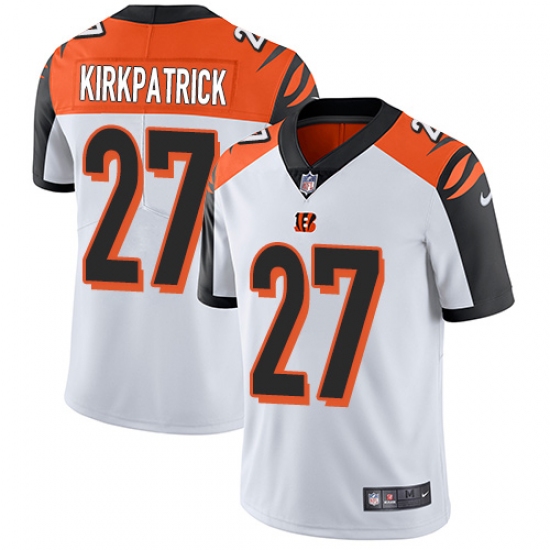 Men's Nike Cincinnati Bengals 27 Dre Kirkpatrick Vapor Untouchable Limited White NFL Jersey