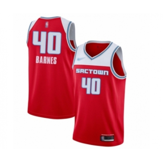 Men's Sacramento Kings 40 Harrison Barnes Swingman Red Basketball Jersey - 2019-20 City Edition