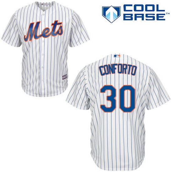 Men's Majestic New York Mets 30 Michael Conforto Replica White Home Cool Base MLB Jersey