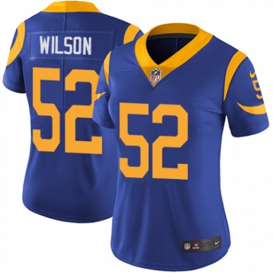 Women's Nike Los Angeles Rams 52 Ramik Wilson Royal Blue Alternate Vapor Untouchable Limited Player NFL Jersey