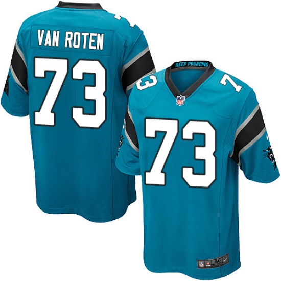 Men's Nike Carolina Panthers 73 Greg Van Roten Game Blue Alternate NFL Jersey