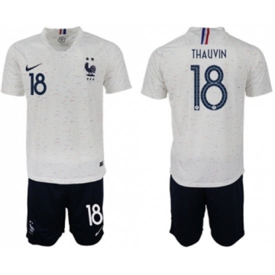 France 18 Thauvin Away Soccer Country Jersey