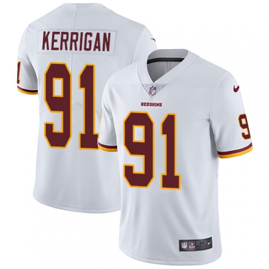 Men's Nike Washington Redskins 91 Ryan Kerrigan White Vapor Untouchable Limited Player NFL Jersey