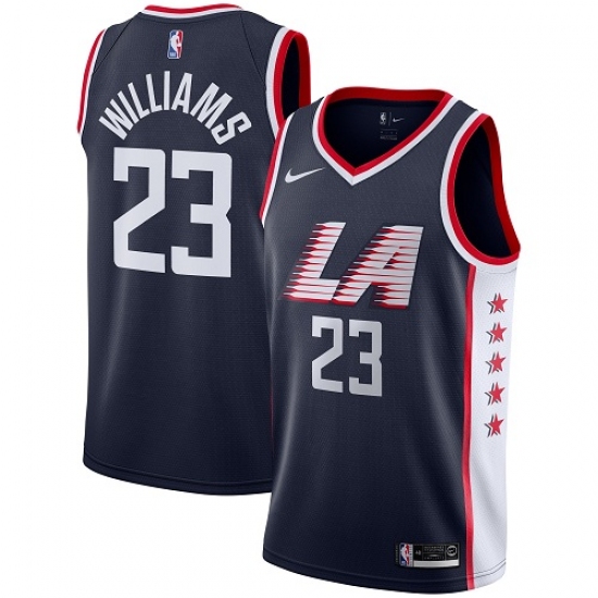 Youth Nike Los Angeles Clippers 23 Louis Williams Swingman Navy Blue NBA Jersey - City Edition