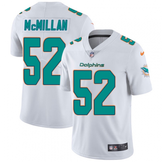 Men's Nike Miami Dolphins 52 Raekwon McMillan White Vapor Untouchable Limited Player NFL Jersey